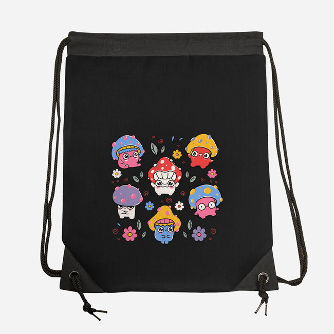 Cute But Psychedelic Mushrooms-None-Drawstring-Bag-tobefonseca