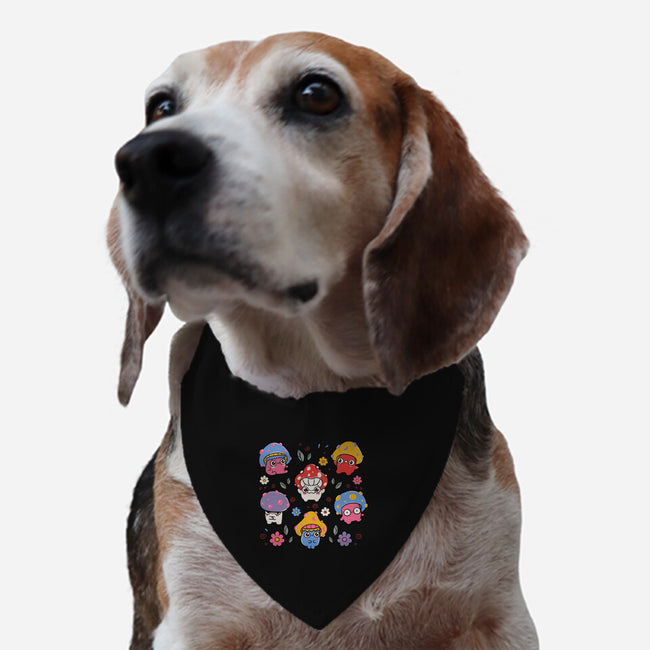 Cute But Psychedelic Mushrooms-Dog-Adjustable-Pet Collar-tobefonseca