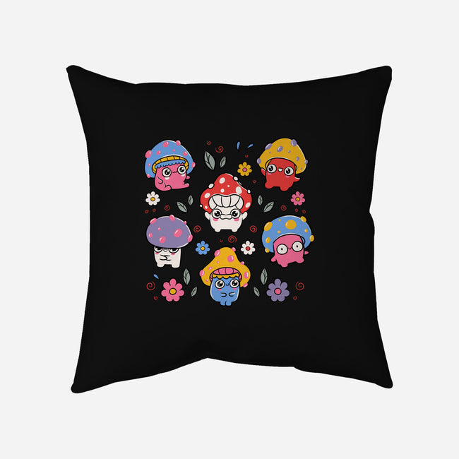 Cute But Psychedelic Mushrooms-None-Non-Removable Cover w Insert-Throw Pillow-tobefonseca