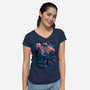 Green Mushroom Brother-Womens-V-Neck-Tee-Bruno Mota