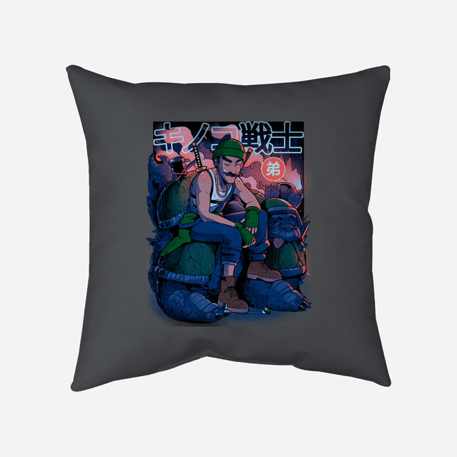 Green Mushroom Brother-None-Non-Removable Cover w Insert-Throw Pillow-Bruno Mota