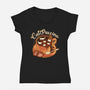 Catpuccino Kawaii Kittens-Womens-V-Neck-Tee-tobefonseca