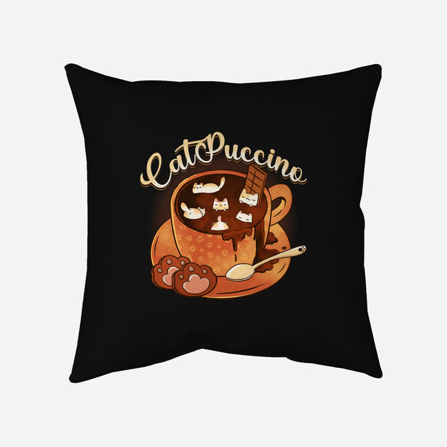 Catpuccino Kawaii Kittens-None-Removable Cover-Throw Pillow-tobefonseca