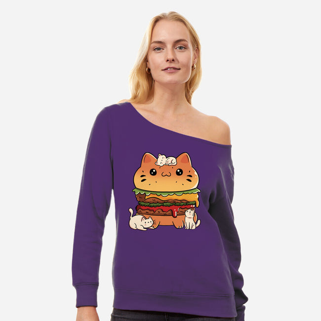 Catnivore Diet-Womens-Off Shoulder-Sweatshirt-tobefonseca
