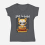 Sorry I'm Booked-Womens-V-Neck-Tee-kharmazero