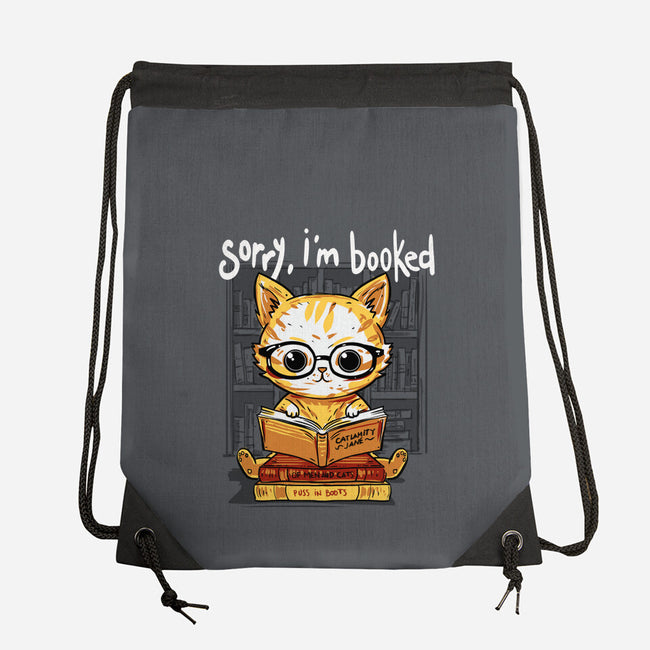 Sorry I'm Booked-None-Drawstring-Bag-kharmazero