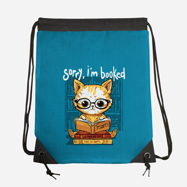 Sorry I'm Booked-None-Drawstring-Bag-kharmazero