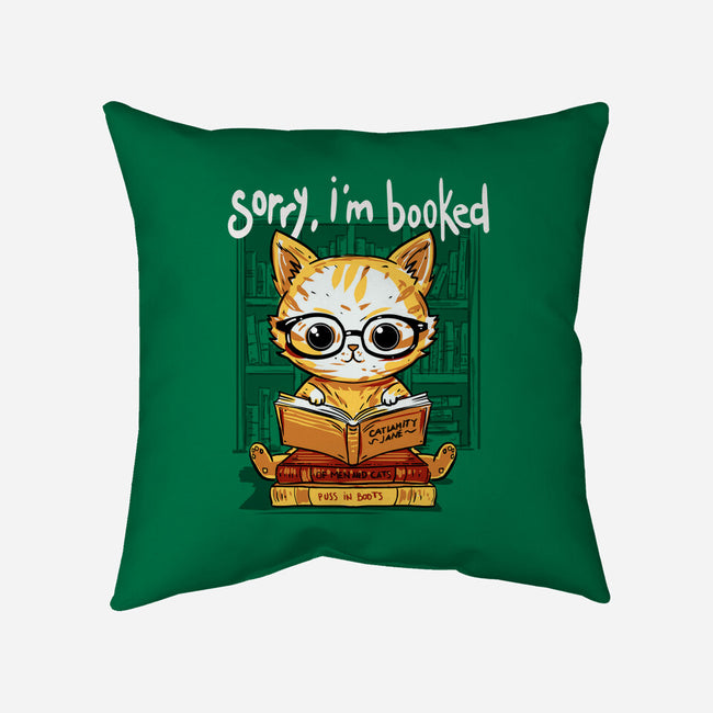 Sorry I'm Booked-None-Removable Cover-Throw Pillow-kharmazero