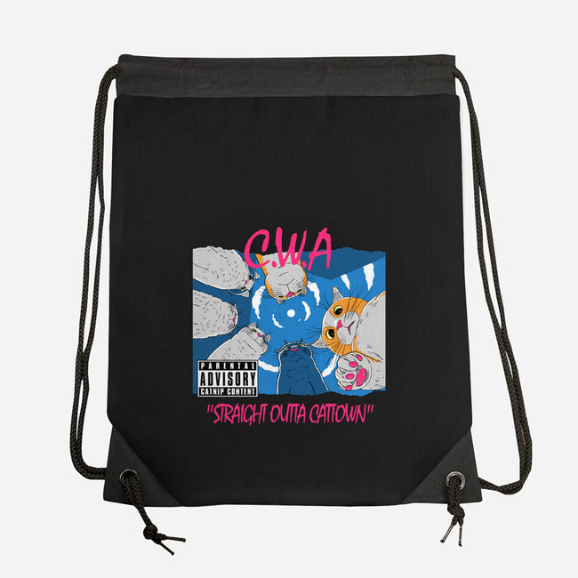 Straight Outta Cattown-None-Drawstring-Bag-naomori