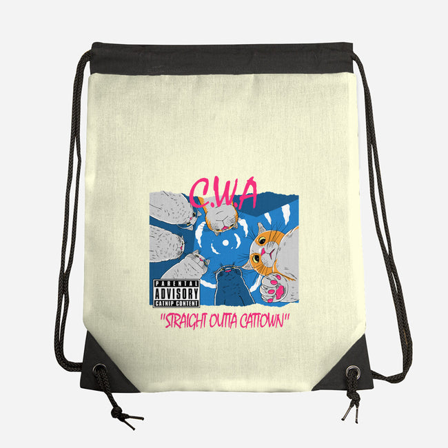 Straight Outta Cattown-None-Drawstring-Bag-naomori