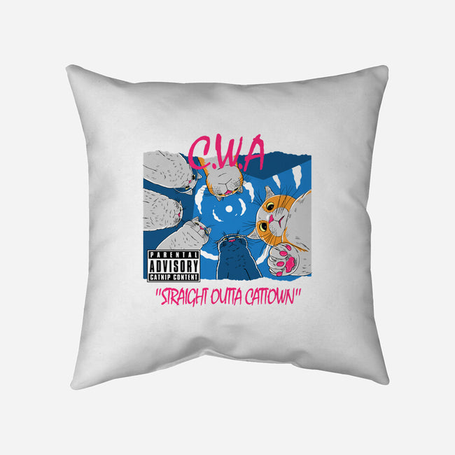 Straight Outta Cattown-None-Removable Cover w Insert-Throw Pillow-naomori