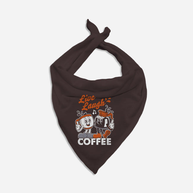 Live Laugh Coffee-Dog-Bandana-Pet Collar-Nemons