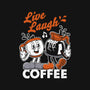 Live Laugh Coffee-Womens-Basic-Tee-Nemons