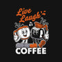 Live Laugh Coffee-None-Drawstring-Bag-Nemons