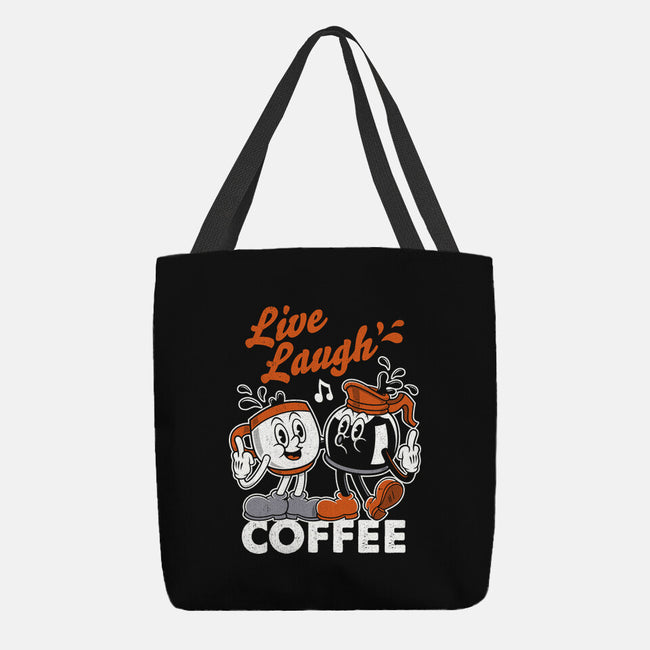 Live Laugh Coffee-None-Basic Tote-Bag-Nemons