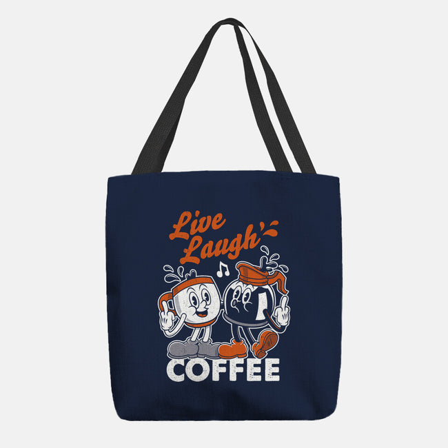 Live Laugh Coffee-None-Basic Tote-Bag-Nemons