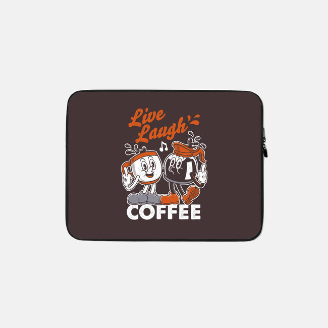 Live Laugh Coffee-None-Zippered-Laptop Sleeve-Nemons