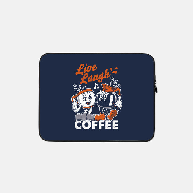 Live Laugh Coffee-None-Zippered-Laptop Sleeve-Nemons
