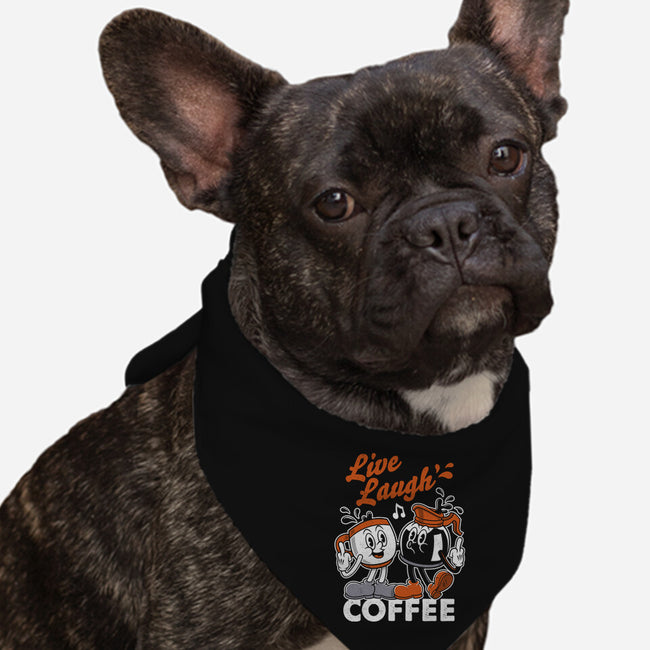 Live Laugh Coffee-Dog-Bandana-Pet Collar-Nemons