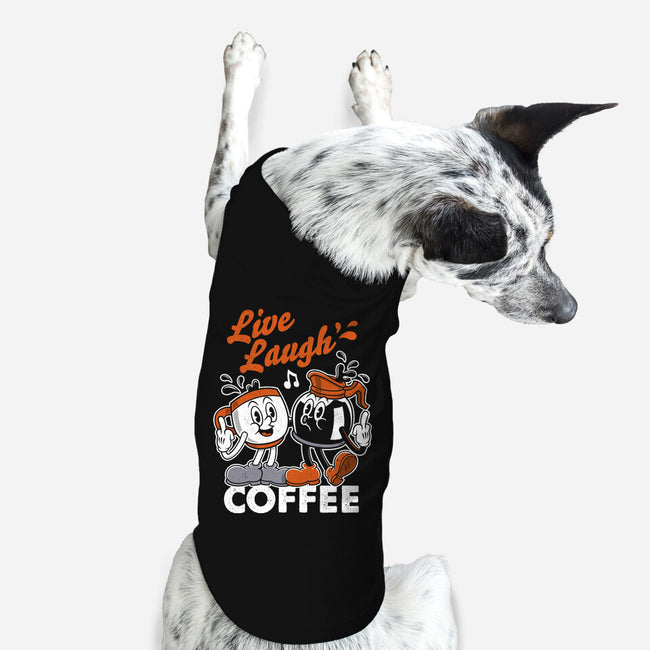 Live Laugh Coffee-Dog-Basic-Pet Tank-Nemons