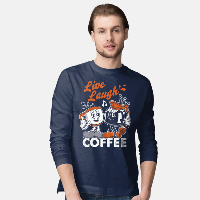 Live Laugh Coffee-Mens-Long Sleeved-Tee-Nemons