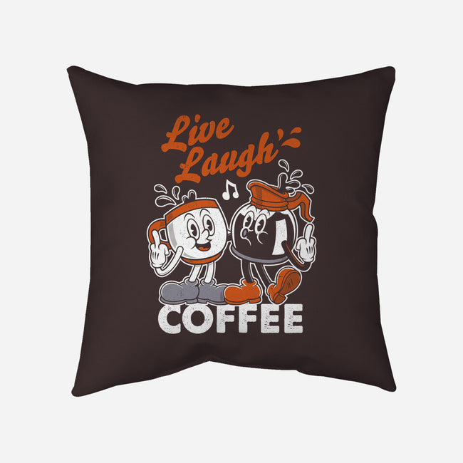 Live Laugh Coffee-None-Non-Removable Cover w Insert-Throw Pillow-Nemons