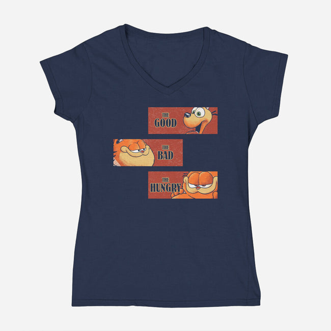 Good Bad Hungry-Womens-V-Neck-Tee-turborat14