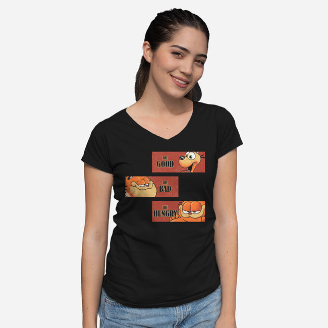 Good Bad Hungry-Womens-V-Neck-Tee-turborat14