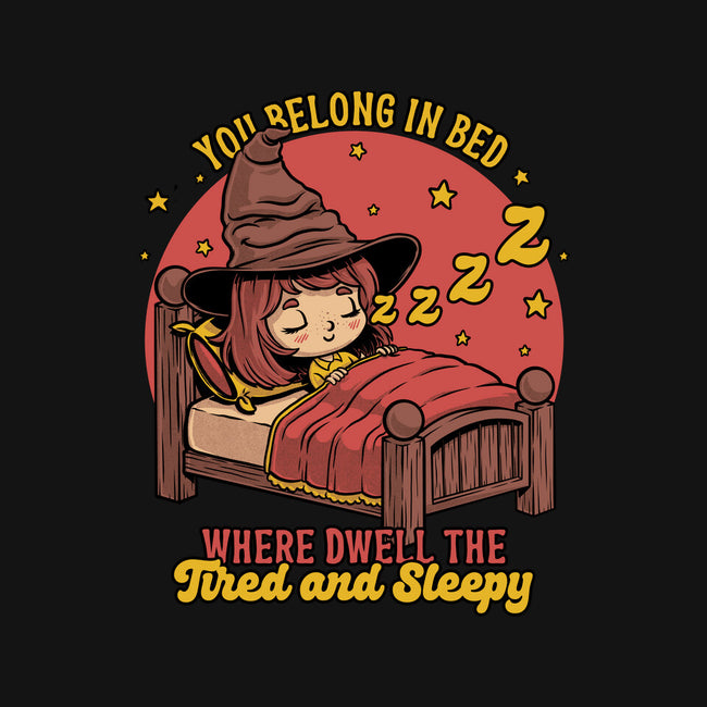 Witch Sleeping In Bed-Womens-Fitted-Tee-Studio Mootant