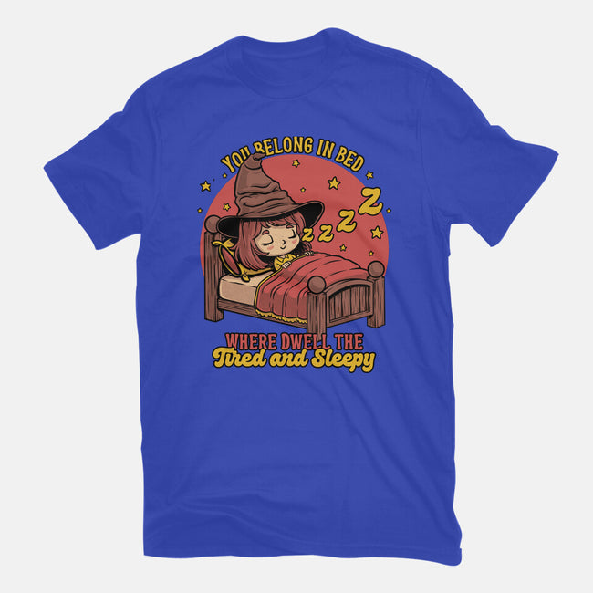 Witch Sleeping In Bed-Womens-Fitted-Tee-Studio Mootant