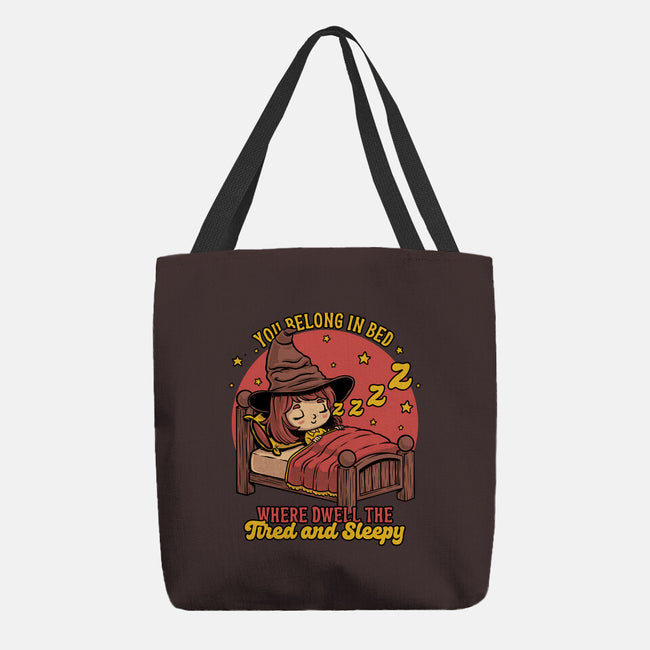Witch Sleeping In Bed-None-Basic Tote-Bag-Studio Mootant