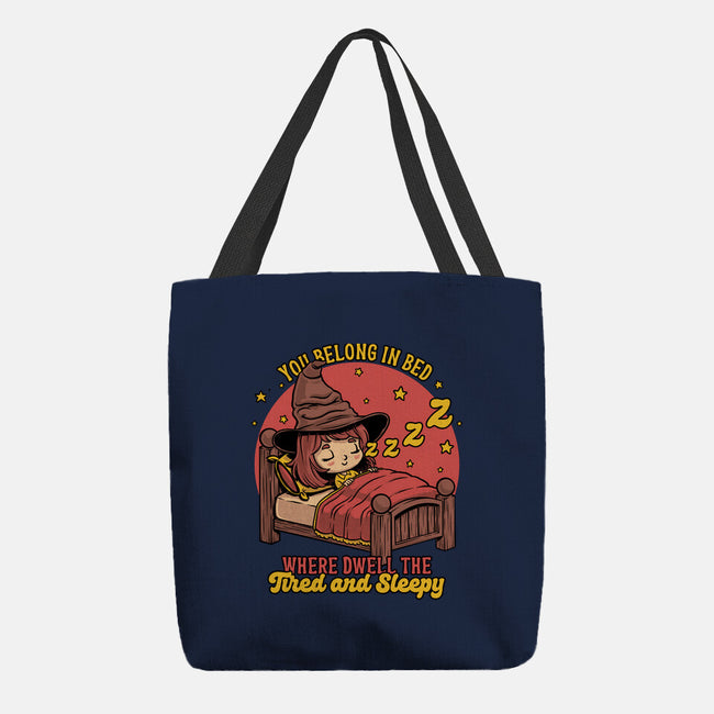 Witch Sleeping In Bed-None-Basic Tote-Bag-Studio Mootant