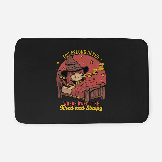 Witch Sleeping In Bed-None-Memory Foam-Bath Mat-Studio Mootant