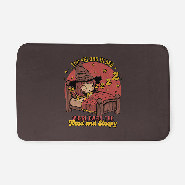 Witch Sleeping In Bed-None-Memory Foam-Bath Mat-Studio Mootant