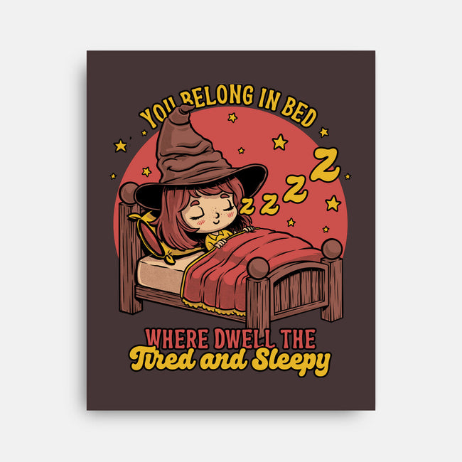 Witch Sleeping In Bed-None-Stretched-Canvas-Studio Mootant
