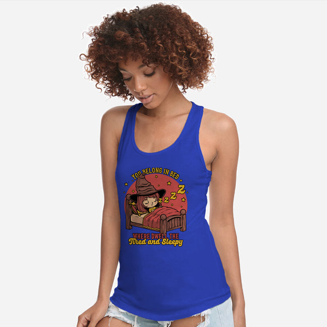 Witch Sleeping In Bed-Womens-Racerback-Tank-Studio Mootant