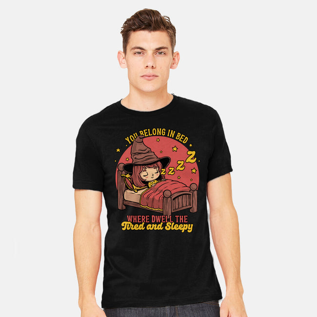 Witch Sleeping In Bed-Mens-Heavyweight-Tee-Studio Mootant