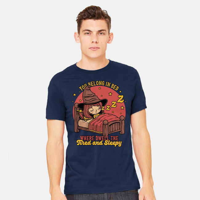 Witch Sleeping In Bed-Mens-Heavyweight-Tee-Studio Mootant