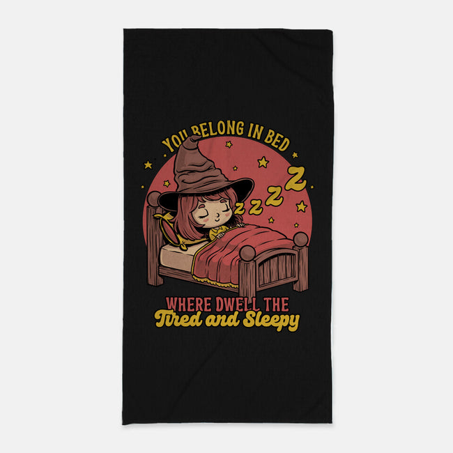 Witch Sleeping In Bed-None-Beach-Towel-Studio Mootant