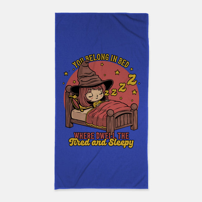 Witch Sleeping In Bed-None-Beach-Towel-Studio Mootant
