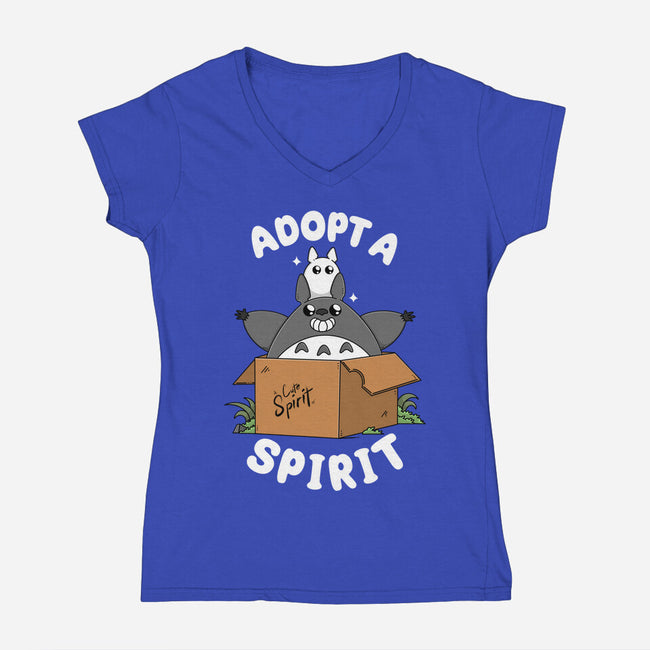 Adopt A Spirit-Womens-V-Neck-Tee-Tri haryadi