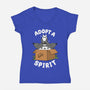 Adopt A Spirit-Womens-V-Neck-Tee-Tri haryadi