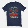 All I Need Is Pizza And Horror Movies-Mens-Heavyweight-Tee-eduely