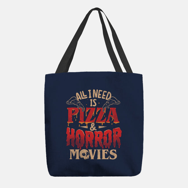All I Need Is Pizza And Horror Movies-None-Basic Tote-Bag-eduely