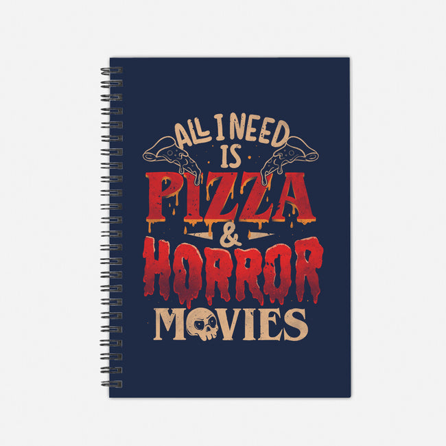 All I Need Is Pizza And Horror Movies-None-Dot Grid-Notebook-eduely