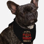 All I Need Is Pizza And Horror Movies-Dog-Bandana-Pet Collar-eduely