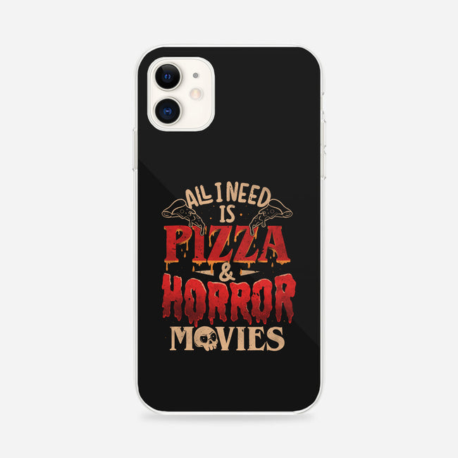 All I Need Is Pizza And Horror Movies-iPhone-Snap-Phone Case-eduely