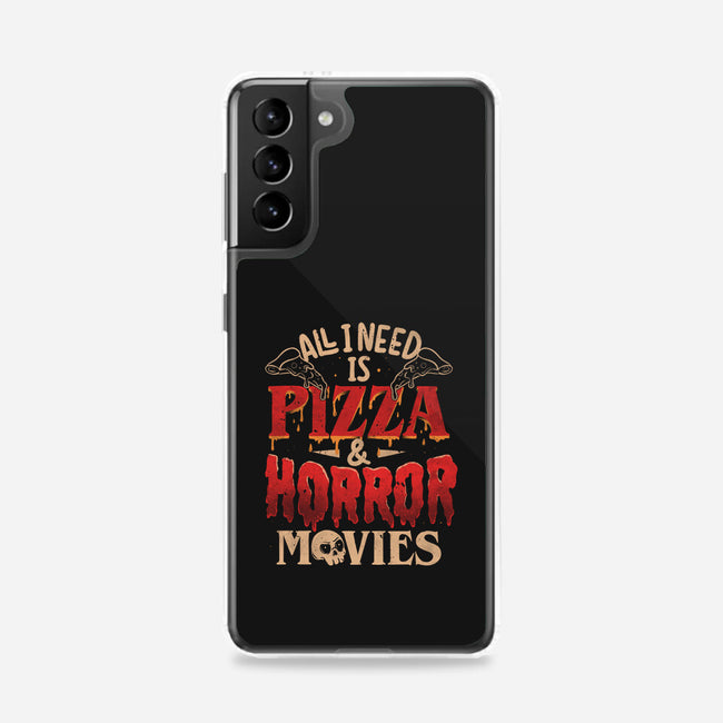 All I Need Is Pizza And Horror Movies-Samsung-Snap-Phone Case-eduely