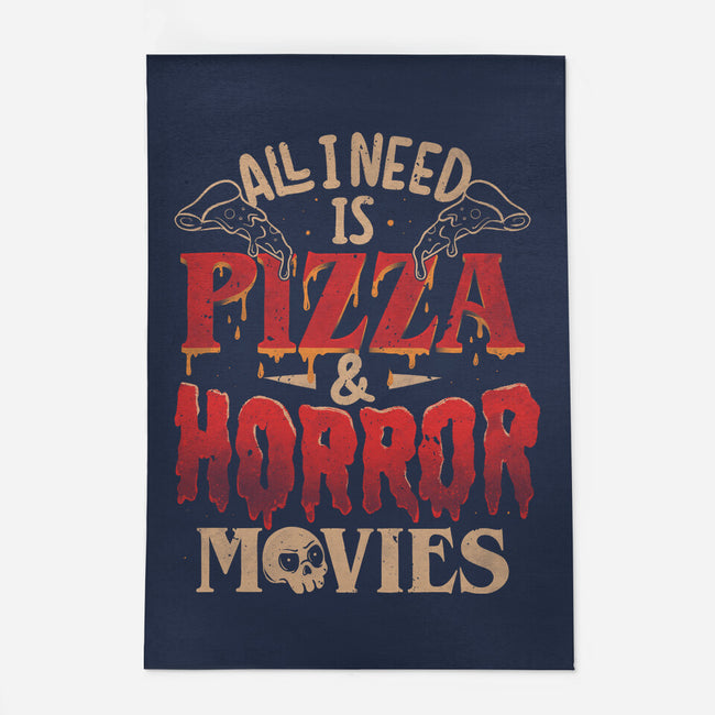 All I Need Is Pizza And Horror Movies-None-Outdoor-Rug-eduely