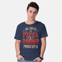 All I Need Is Pizza And Horror Movies-Mens-Basic-Tee-eduely